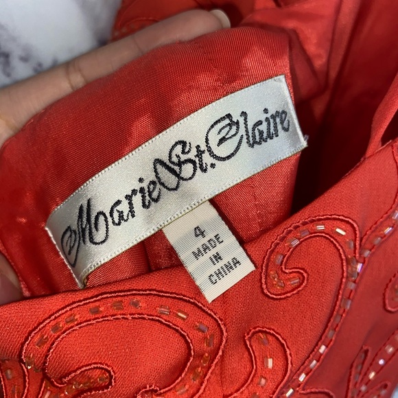 Marie St. Claire Orange Long Dress - Picture 3 of 11